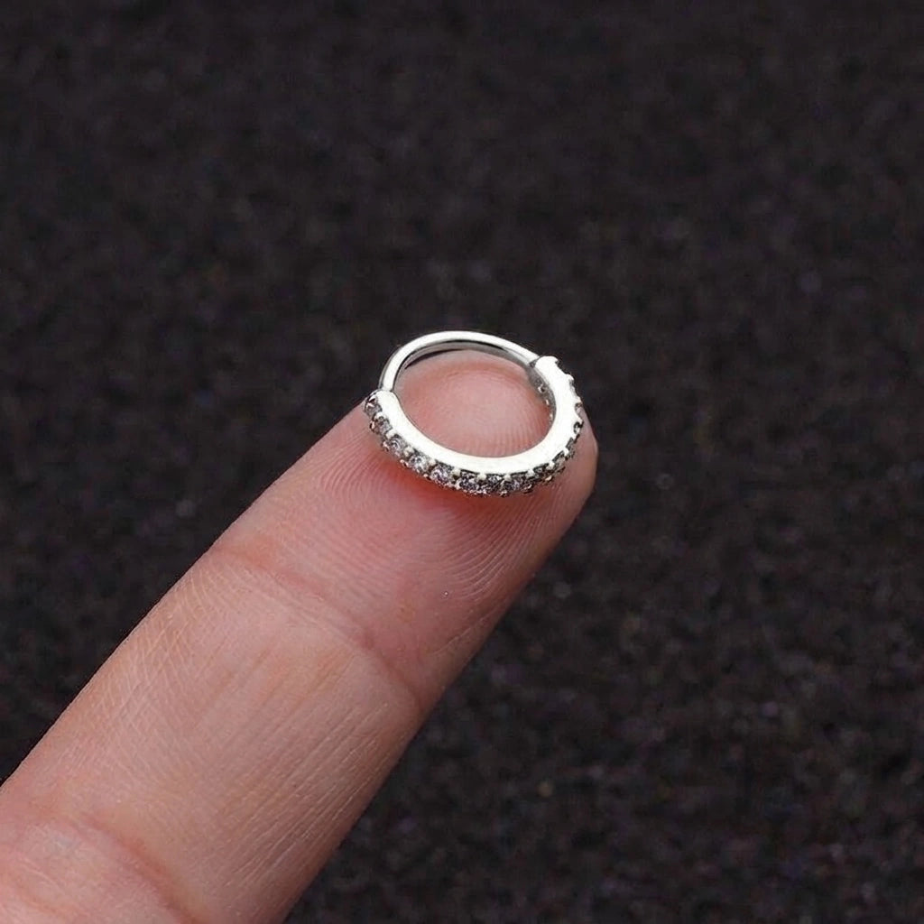 Silver Nose Ring Hoops – view 3
