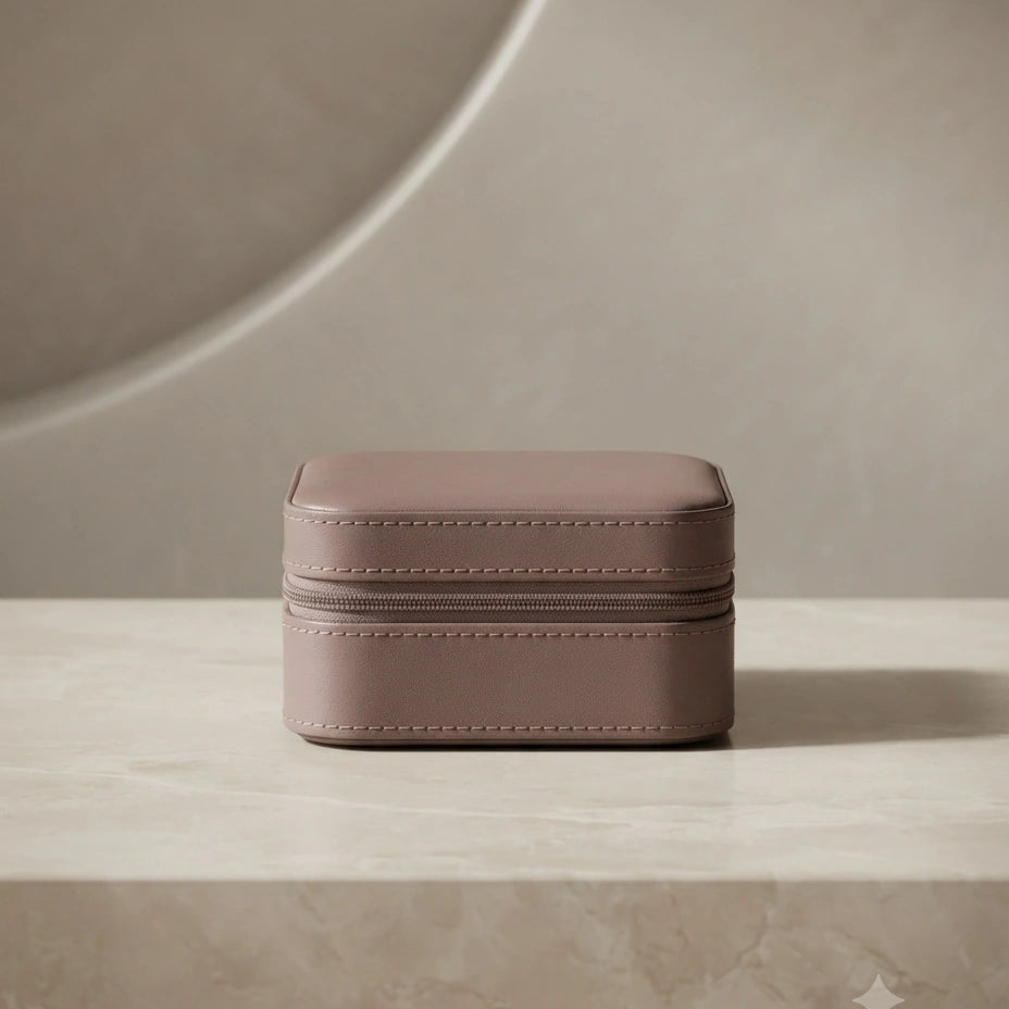 Tan Zip-Around Travel Jewellery Box – view 3