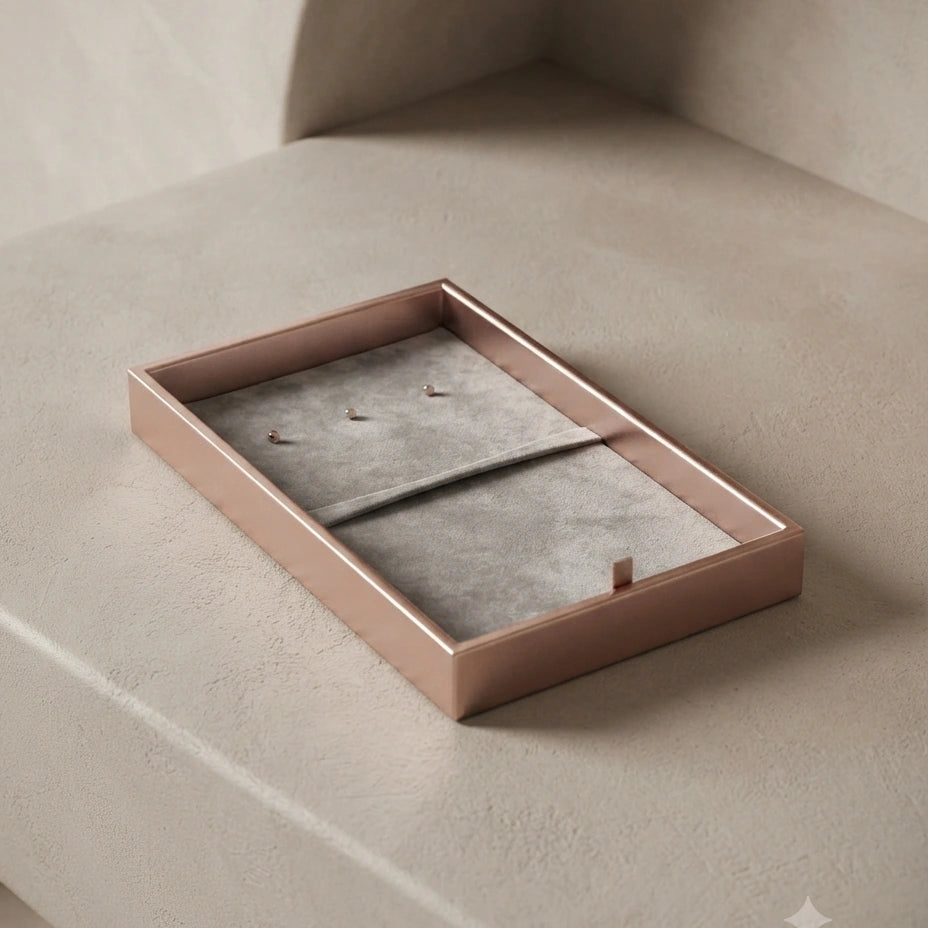 Rose Gold Mirrored Two-Tier Jewellery Box – view 4