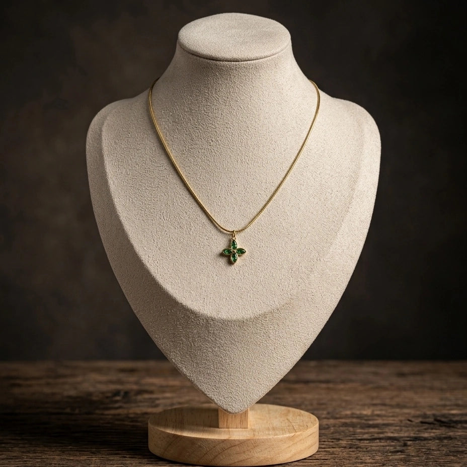 Emerald Clover Pendant