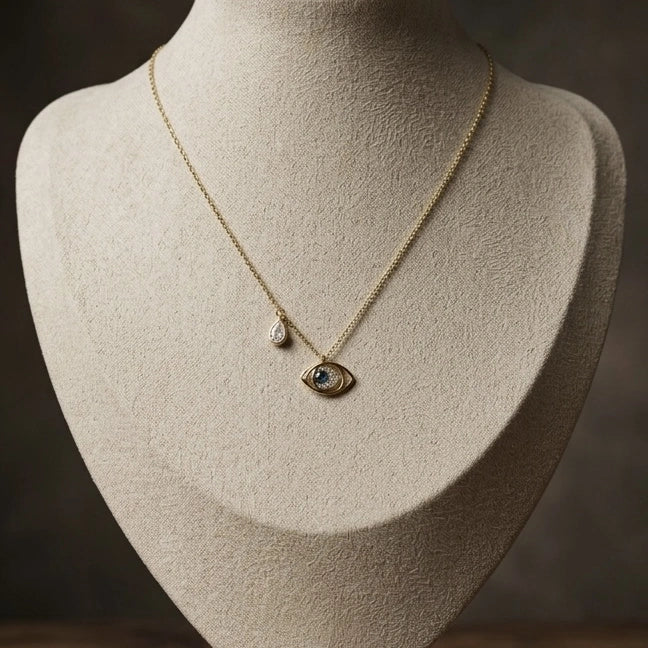 The Teardrop Evil Eye Necklace