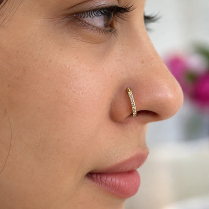 Golden Nose Ring Hoops – view 2