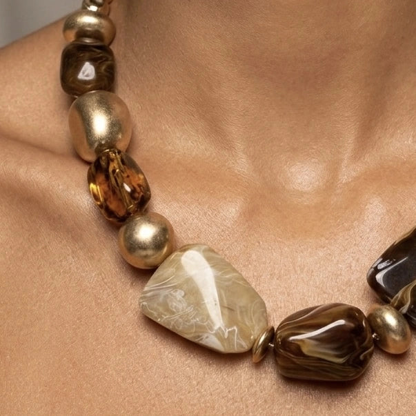 Golden Pebble Shoreline Choker – Nische