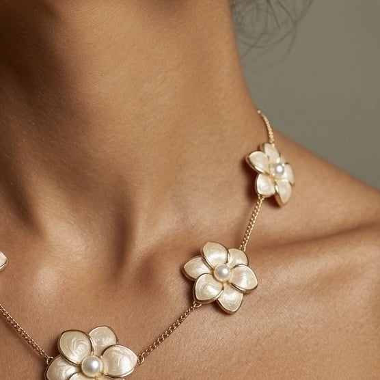 Floral Station Necklace – view 3