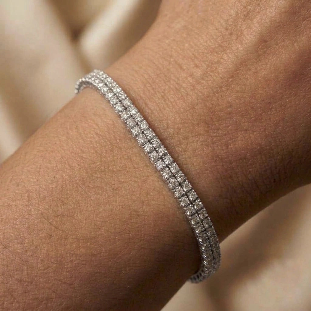 Twin Path Tennis Bracelet – view 7