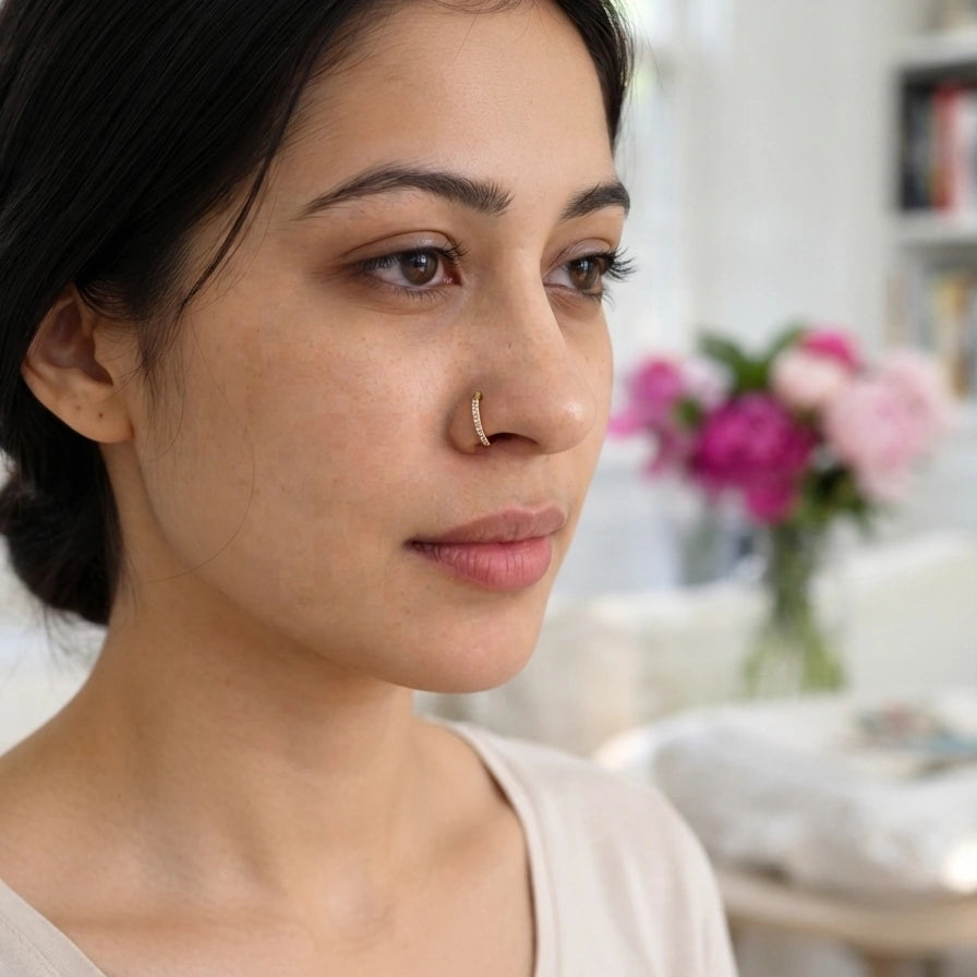 Golden Nose Ring Hoops – Nische