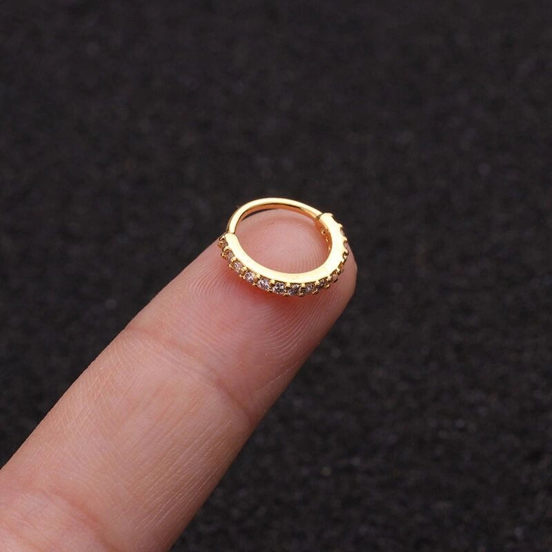 Golden Nose Ring Hoops – view 3
