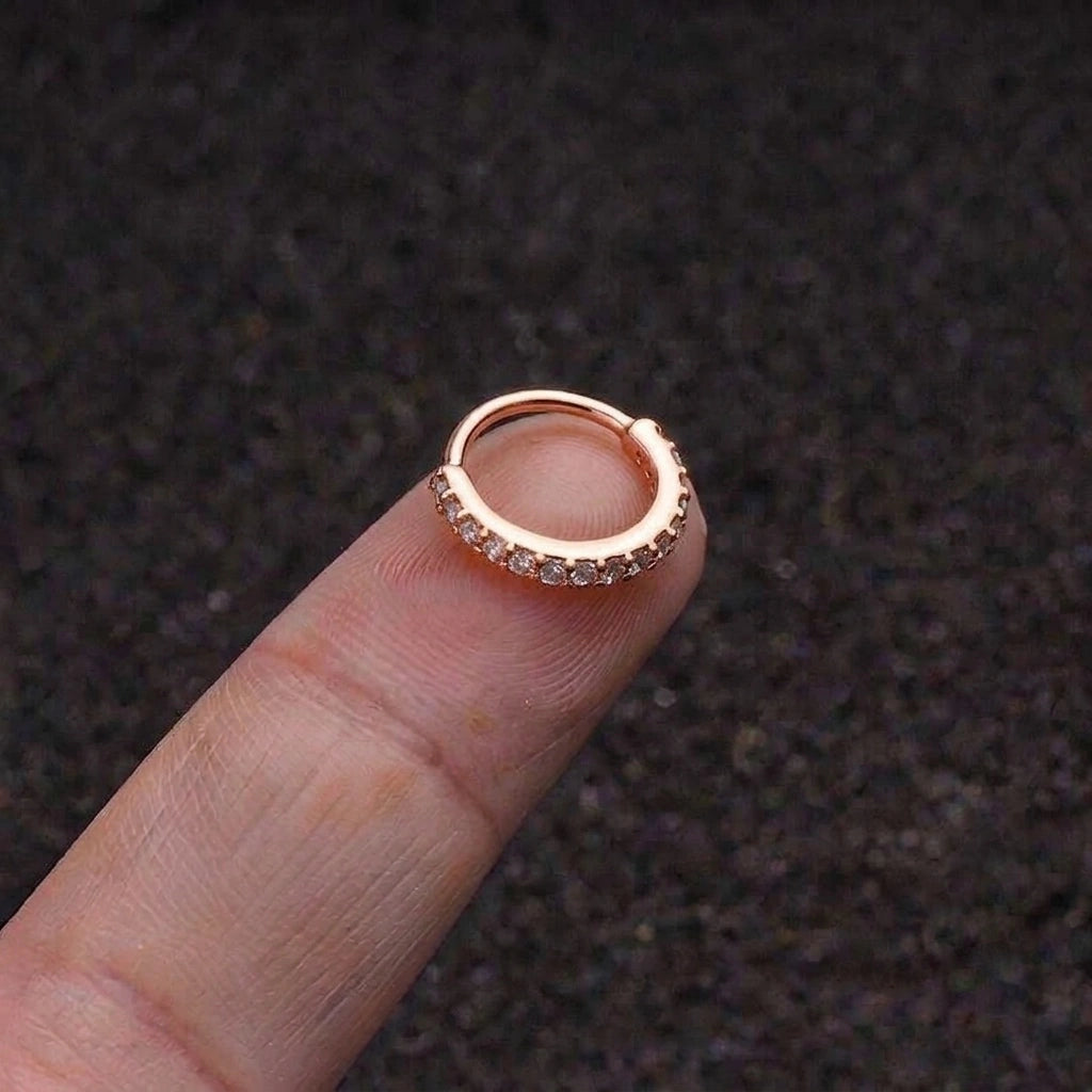 Gold Nose Ring Hoops – view 3