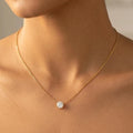 White Solitaire Pendant Necklace – Nische