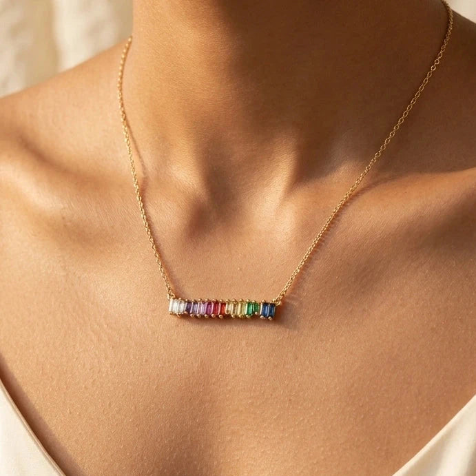 Prism Cut Bar Pendant Necklace – Nische