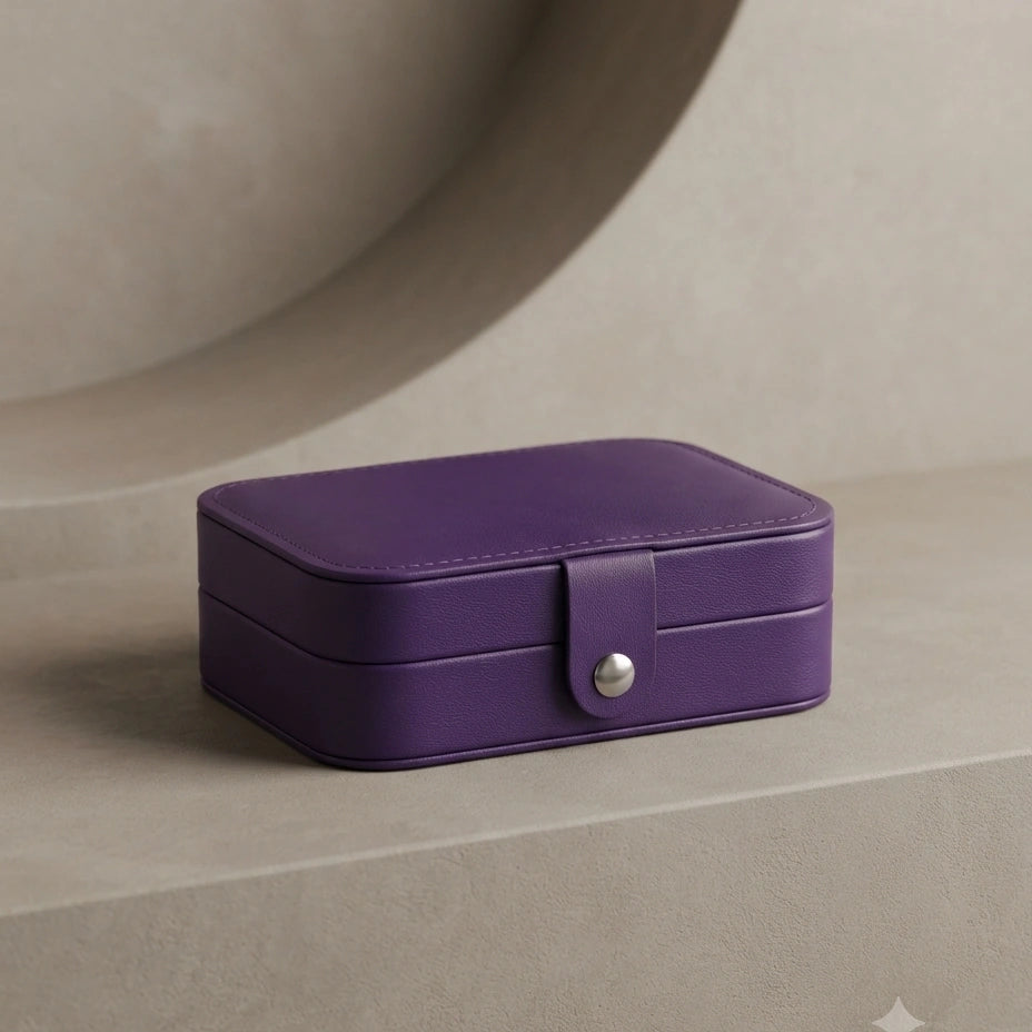 Purple Snap-Clasp Jewellery Box – Nische