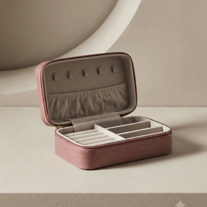 Croc-Texture Zip Jewellery Box – view 4