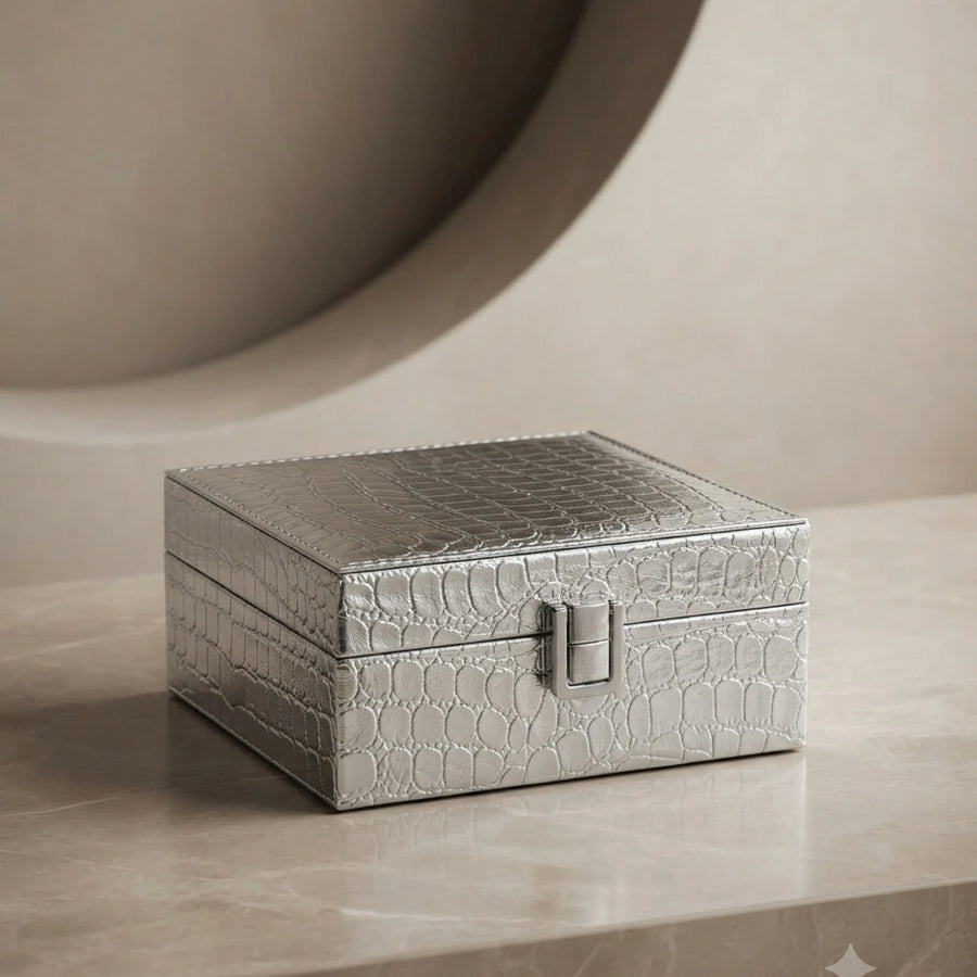 Silver Croc Jewellery Box – Nische