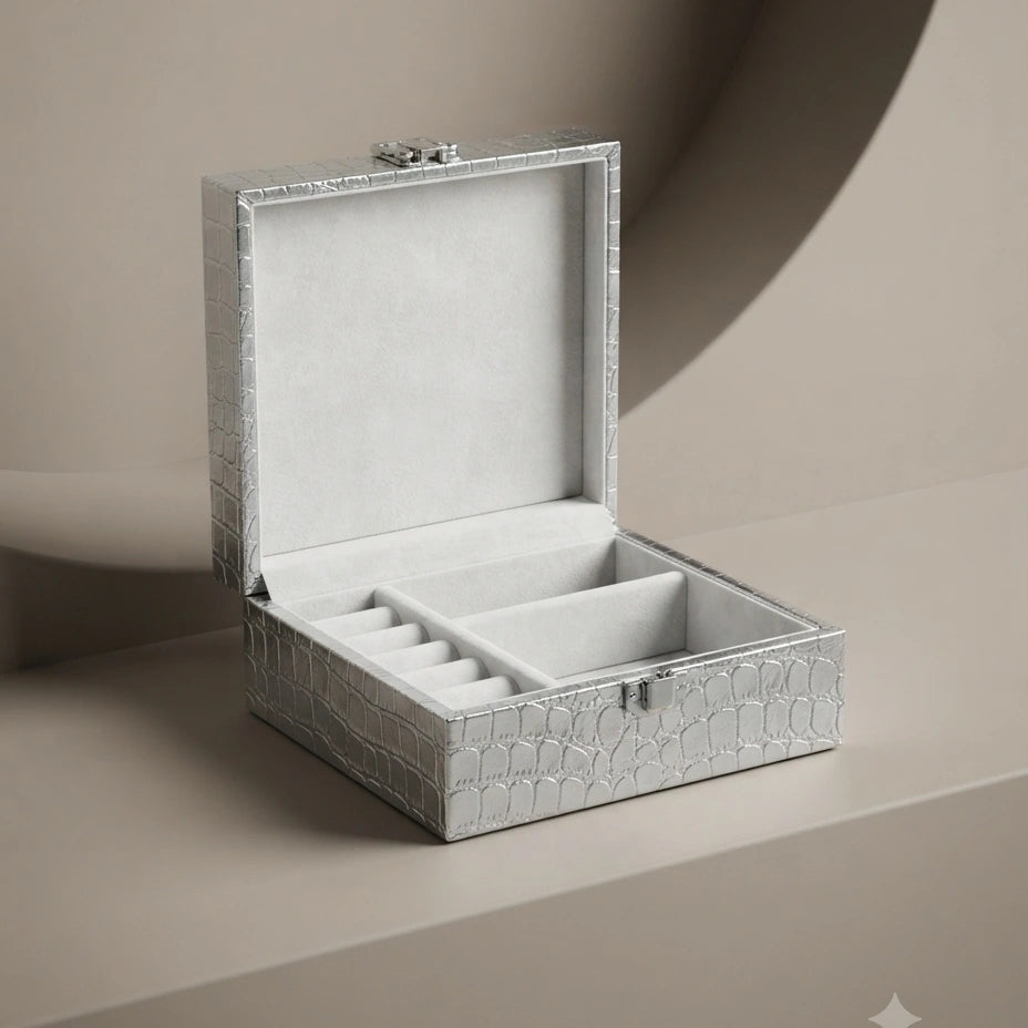 Silver Croc Jewellery Box – view 2