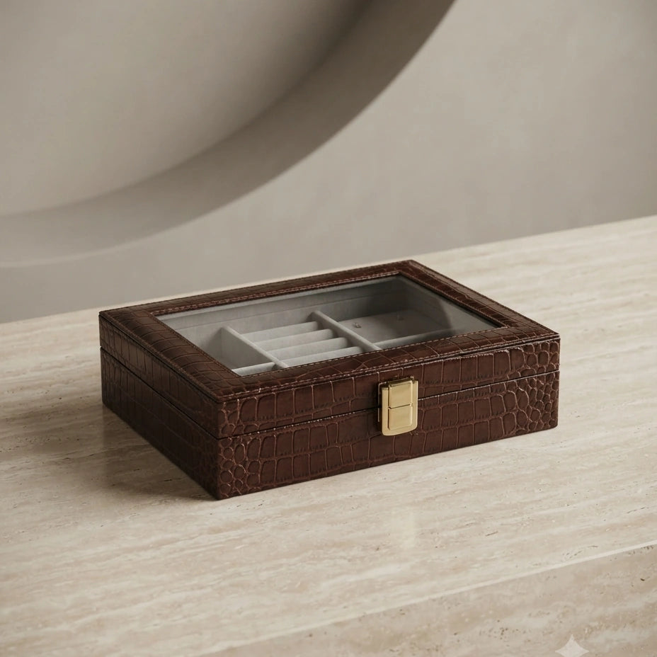 Open Glass Jewelry Organizer Box – Nische
