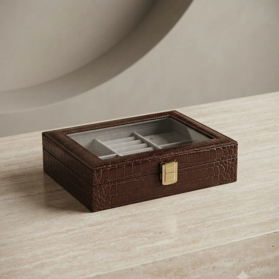 Open Glass Jewelry Organizer Box – Nische