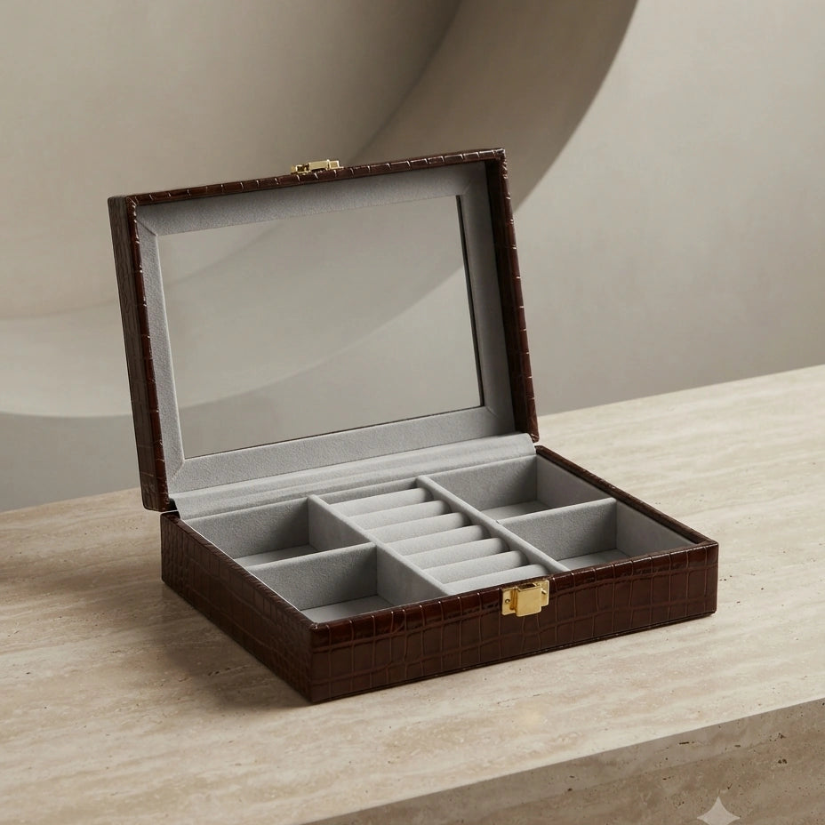 Open Glass Jewelry Organizer Box – view 3