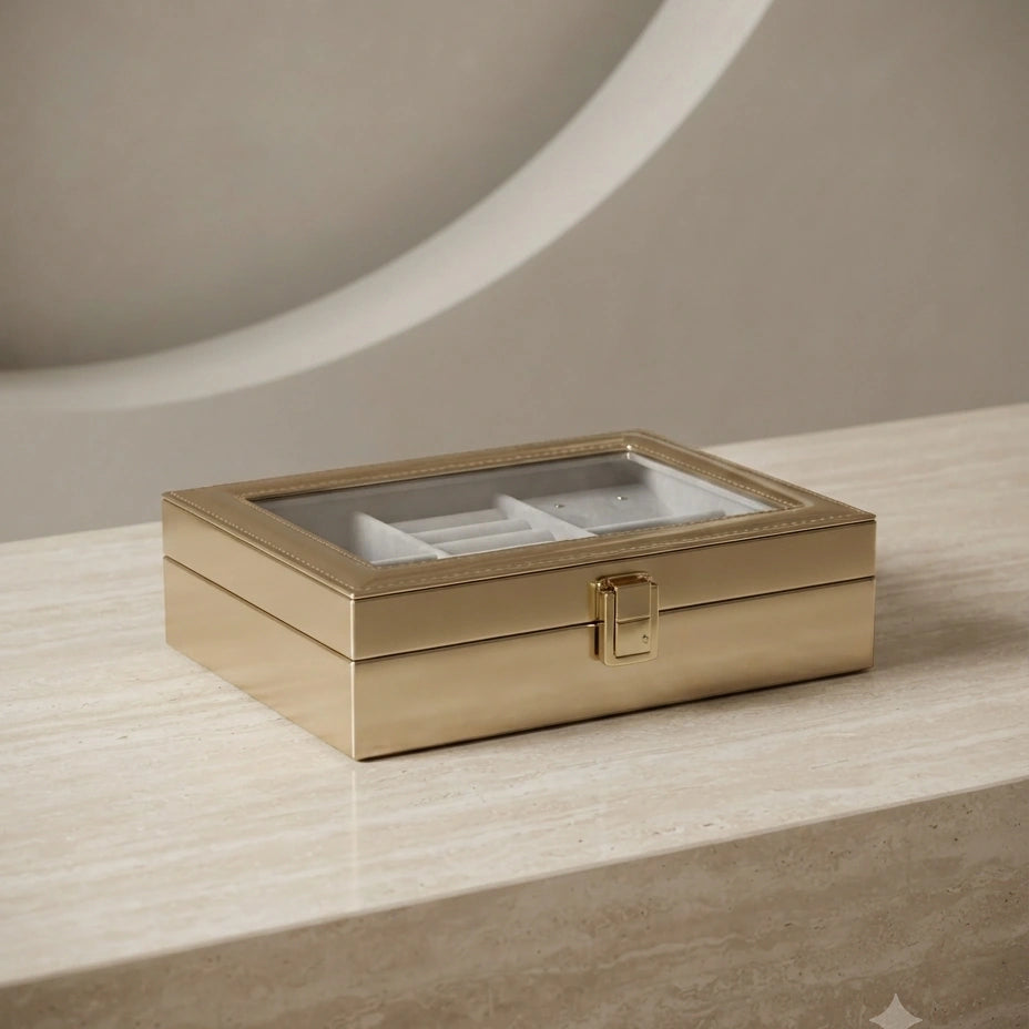 Open Glass Jewelry Organizer Box – view 2