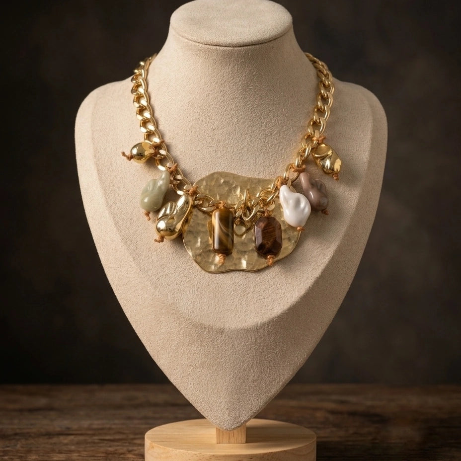 The Golden Pebble Choker – view 2
