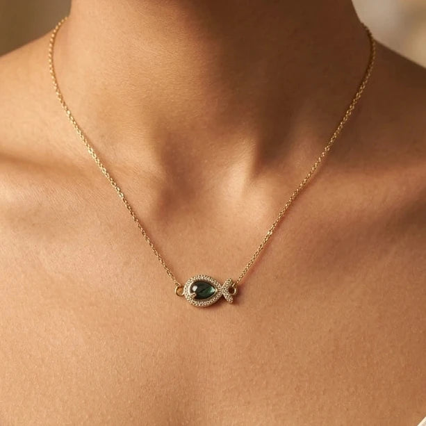 Ocean Teardrop Necklace