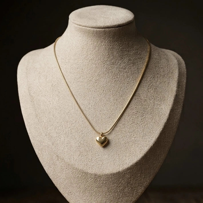 Puff Heart Necklace
