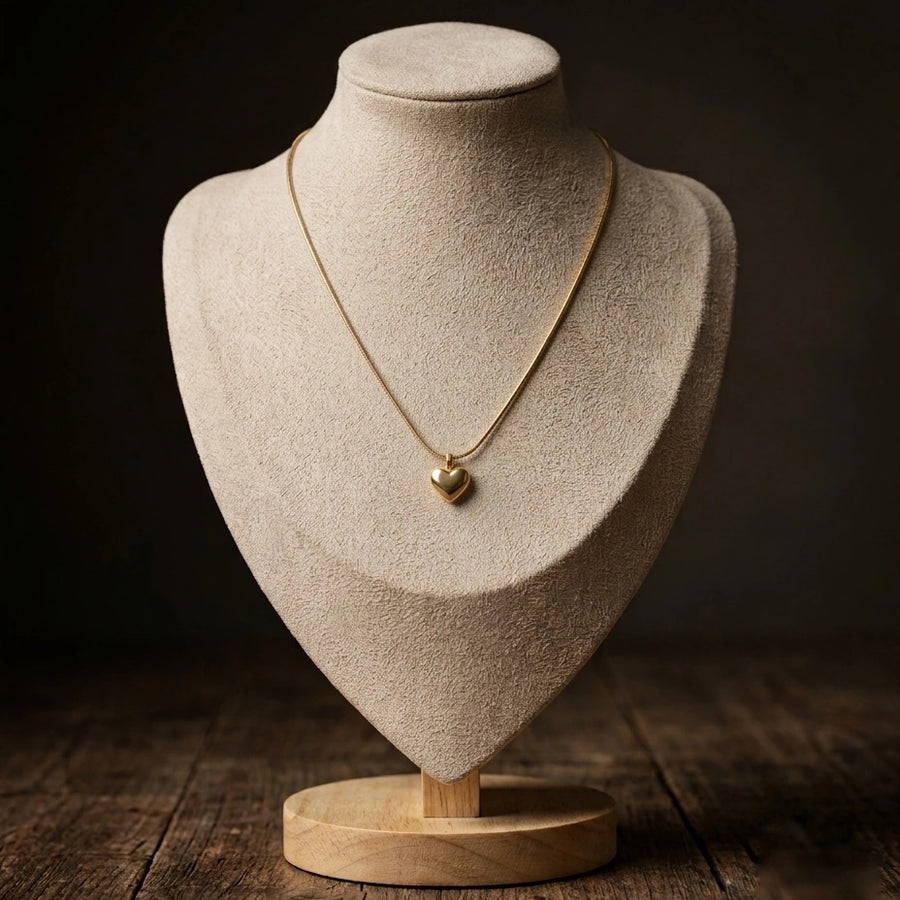 Puff Heart Necklace