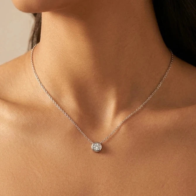 Aura Bezel Necklace