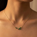 Emerald Flora Pendant Necklace