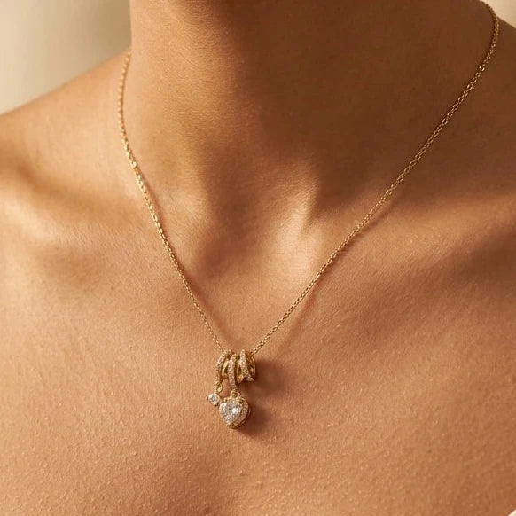 Golden Heartbeat Pendant