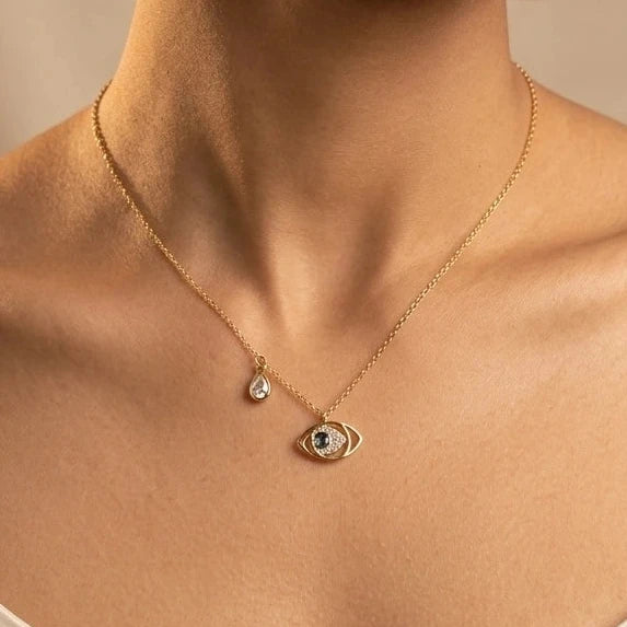 The Teardrop Evil Eye Necklace
