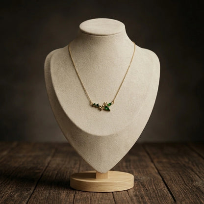 Emerald Flora Pendant Necklace