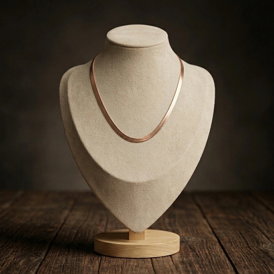 Rose Gold Herringbone Chain
