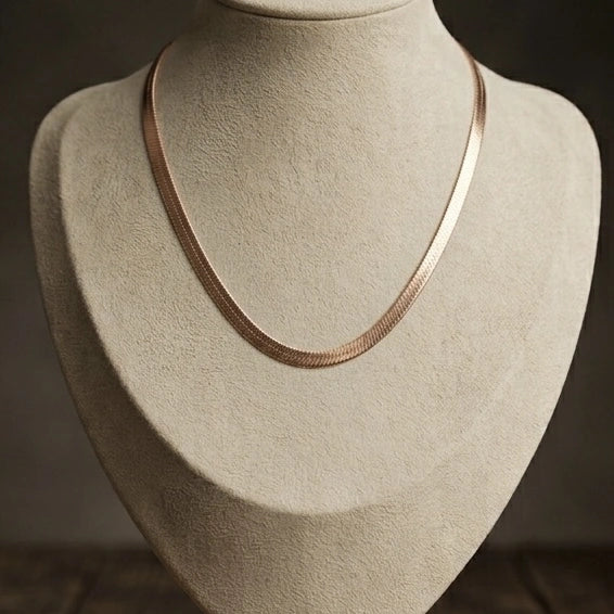 Rose Gold Herringbone Chain