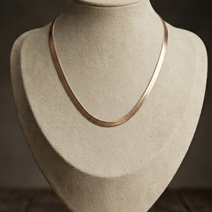 Rose Gold Herringbone Chain