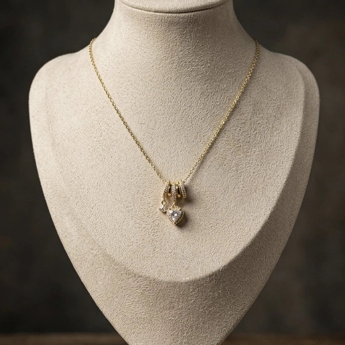 Golden Heartbeat Pendant