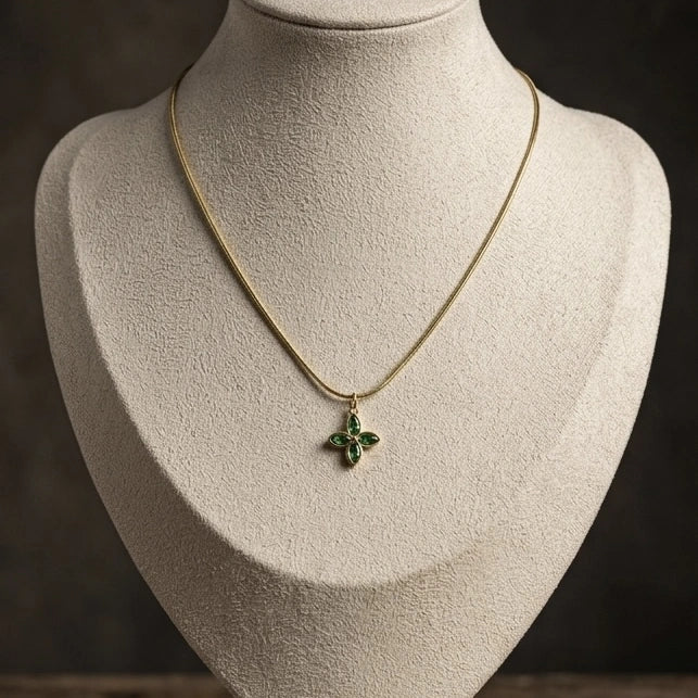 Emerald Clover Pendant