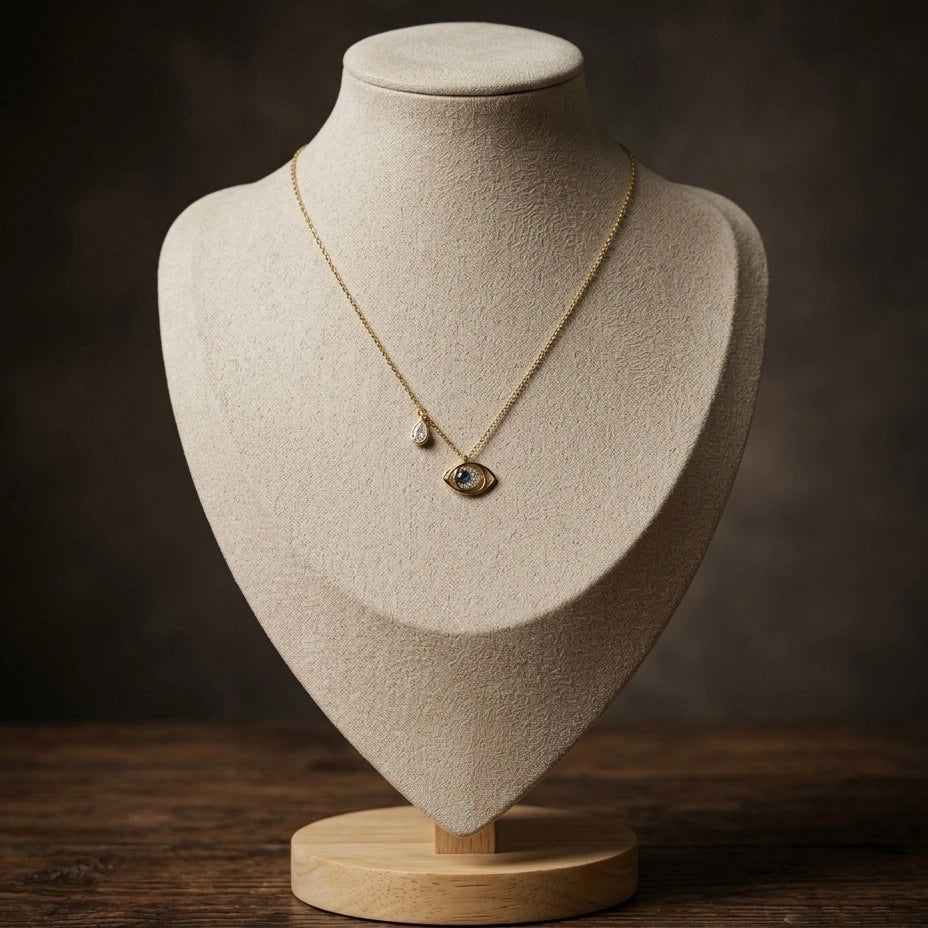 The Teardrop Evil Eye Necklace