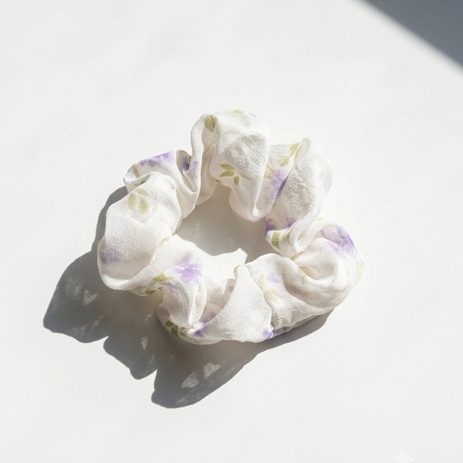 Soft Floral Hair Scrunchie