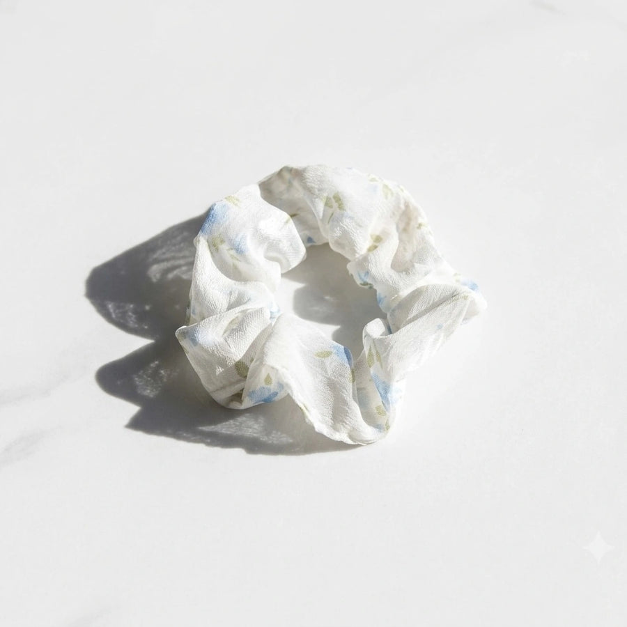 Soft Floral Hair Scrunchie