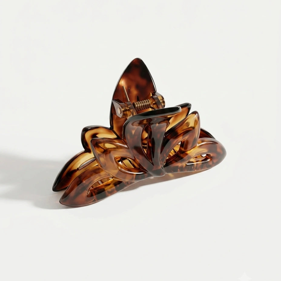 Amber Bloom Claw Clip