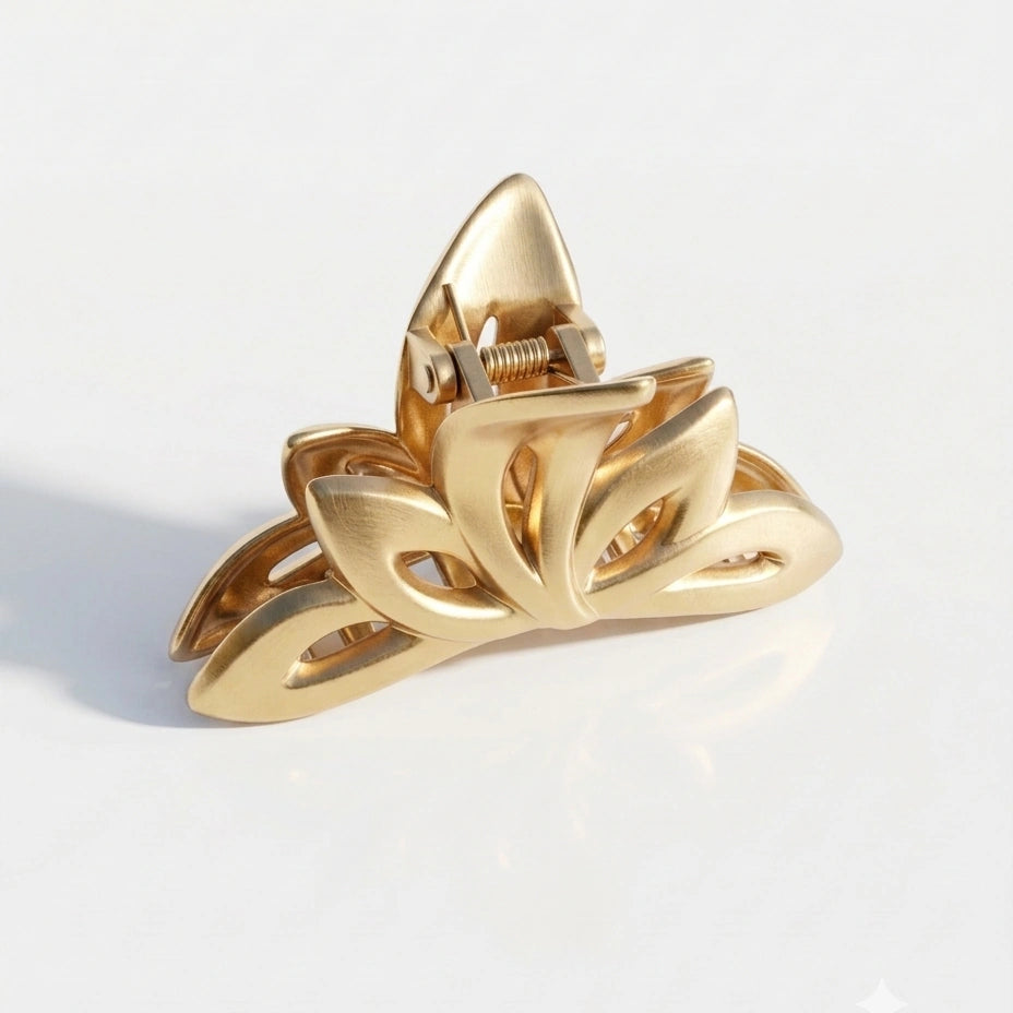 Amber Bloom Claw Clip