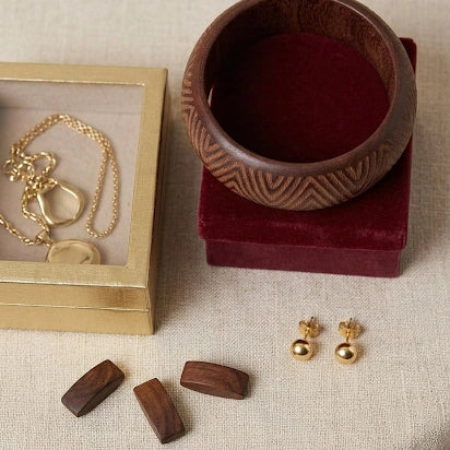 Carved Wooden Bangle – view 2