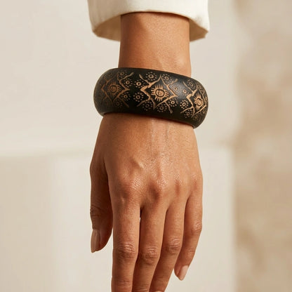 Carved Cinnabar Bangle – view 6