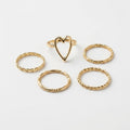 Open Heart Stackable Ring Set – Nische