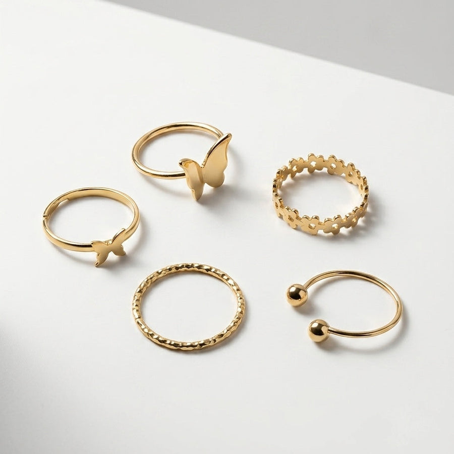 Butterfly Stackable Ring Set – Nische