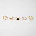 Black Heart Stackable Ring Set – Nische