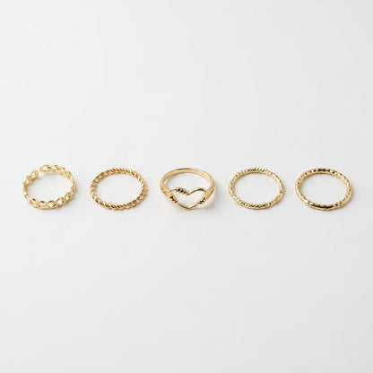 Mini Heart Stackable Ring Set – view 2