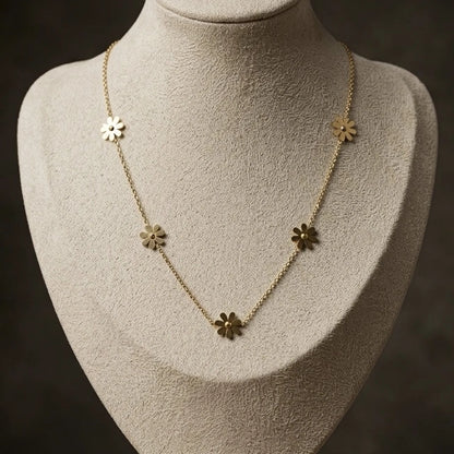 Daisy Chain Gold Station Necklace