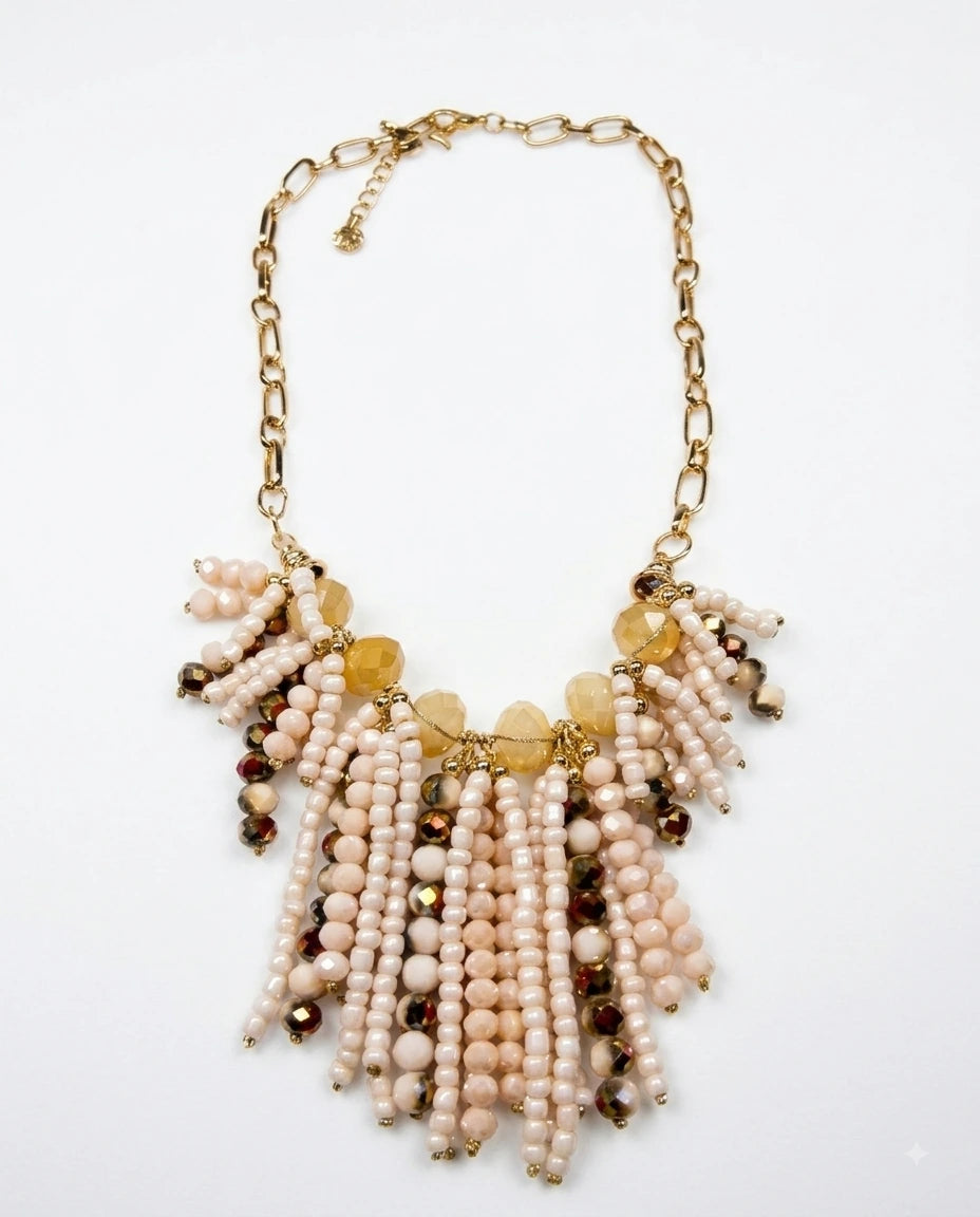 Beaded Fringe Necklace - view 2