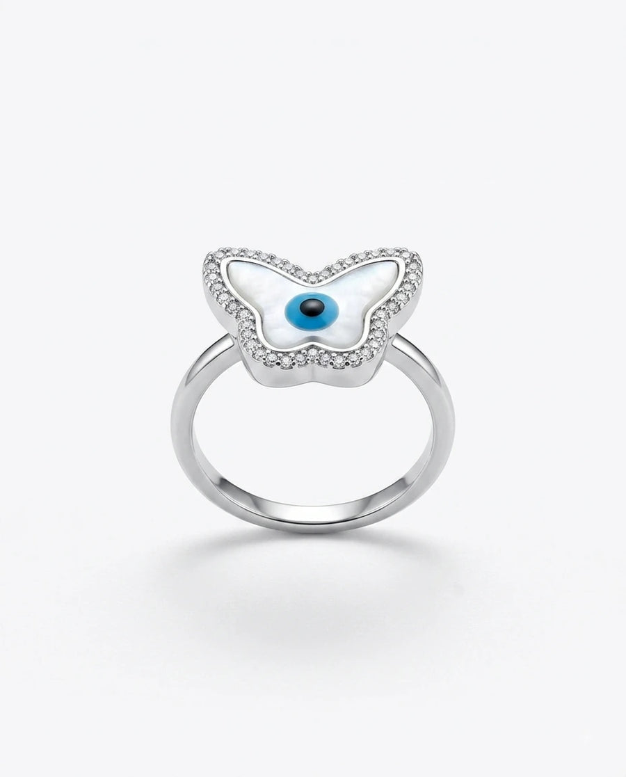 Butterfly Evil Eye Ring - view 2